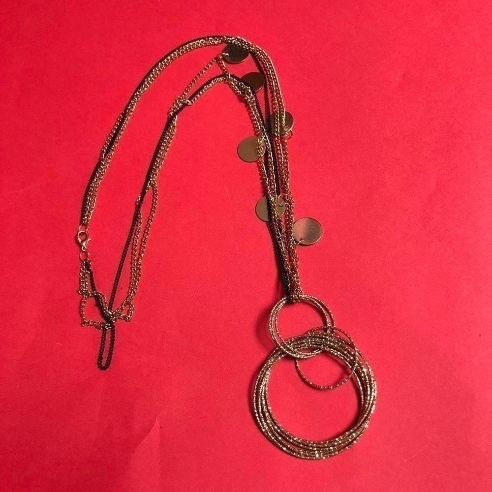 Gold hoop chain necklace 💛🤍​​​​​​​​​​​​​​​​​​​​​​​​